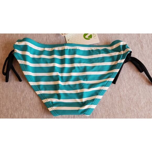 NEXT SYNCHRONY TUNNEL PANT TEAL & WHITE STRIPE SIDE TIE CINCH NWT SZ S - Picture 2 of 6